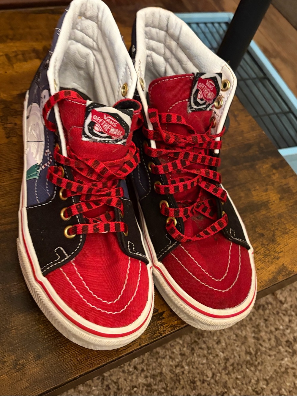 Vans Sk8-Hi sneakers from The Nightmare Before Christmas collaboration.